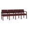 Lesro Lenox Wood 4 Seat Tandem Seating Wood Frame, Mahogany, RF Nebbiolo Upholstery LW4103 - alternate 1